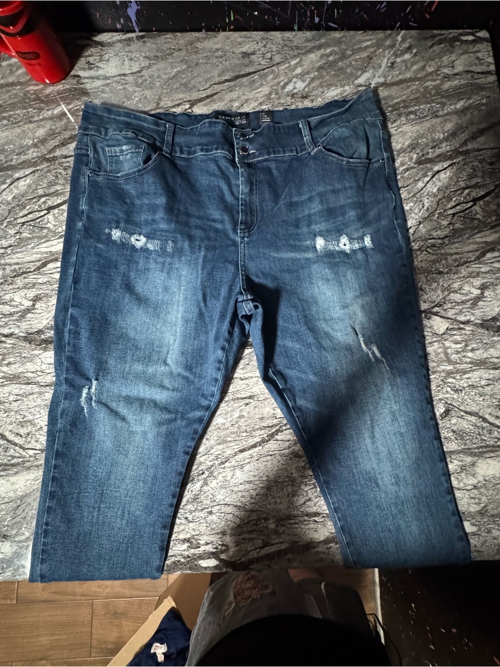 Women’s Distressed Blue Denim Jeans